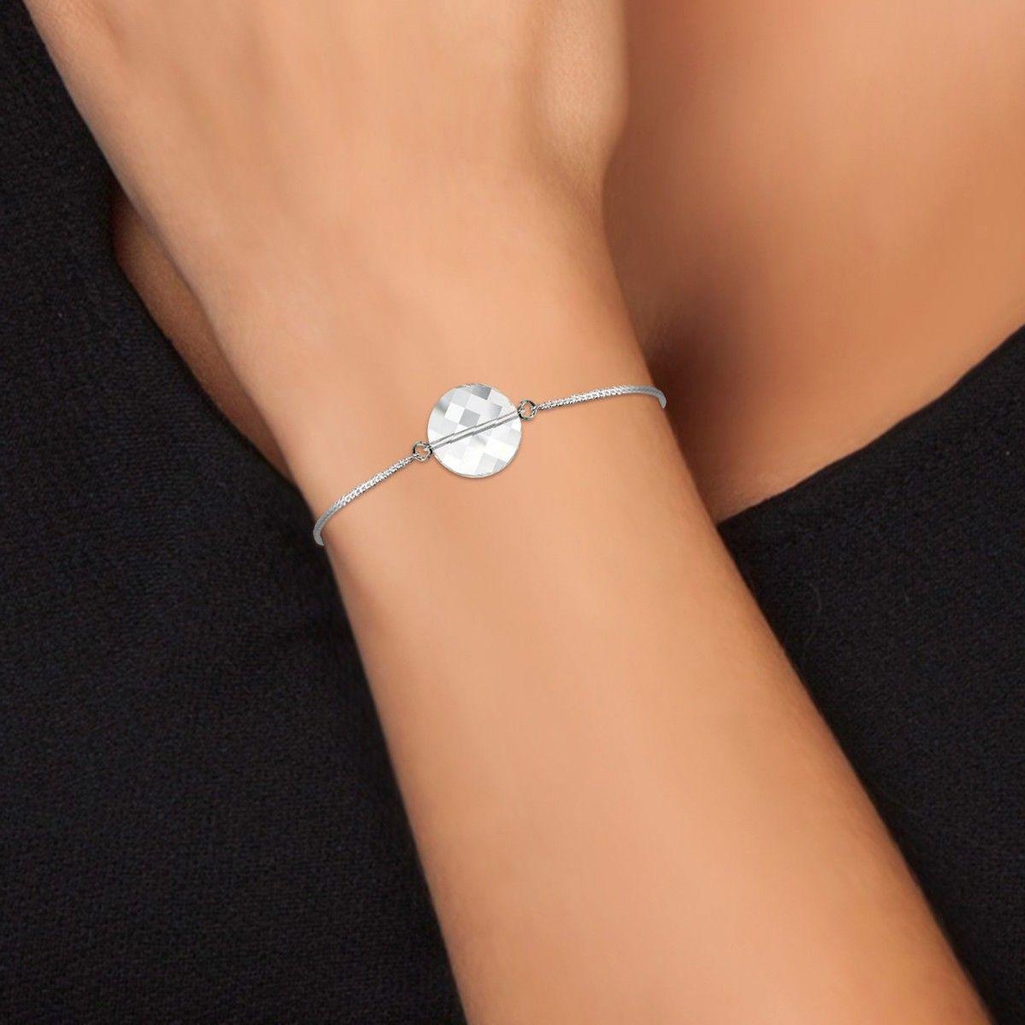 Voir la diapositive 2 : SC CRYSTAL Bracelet argenté SC Crystal orné de Cristaux scintillants
