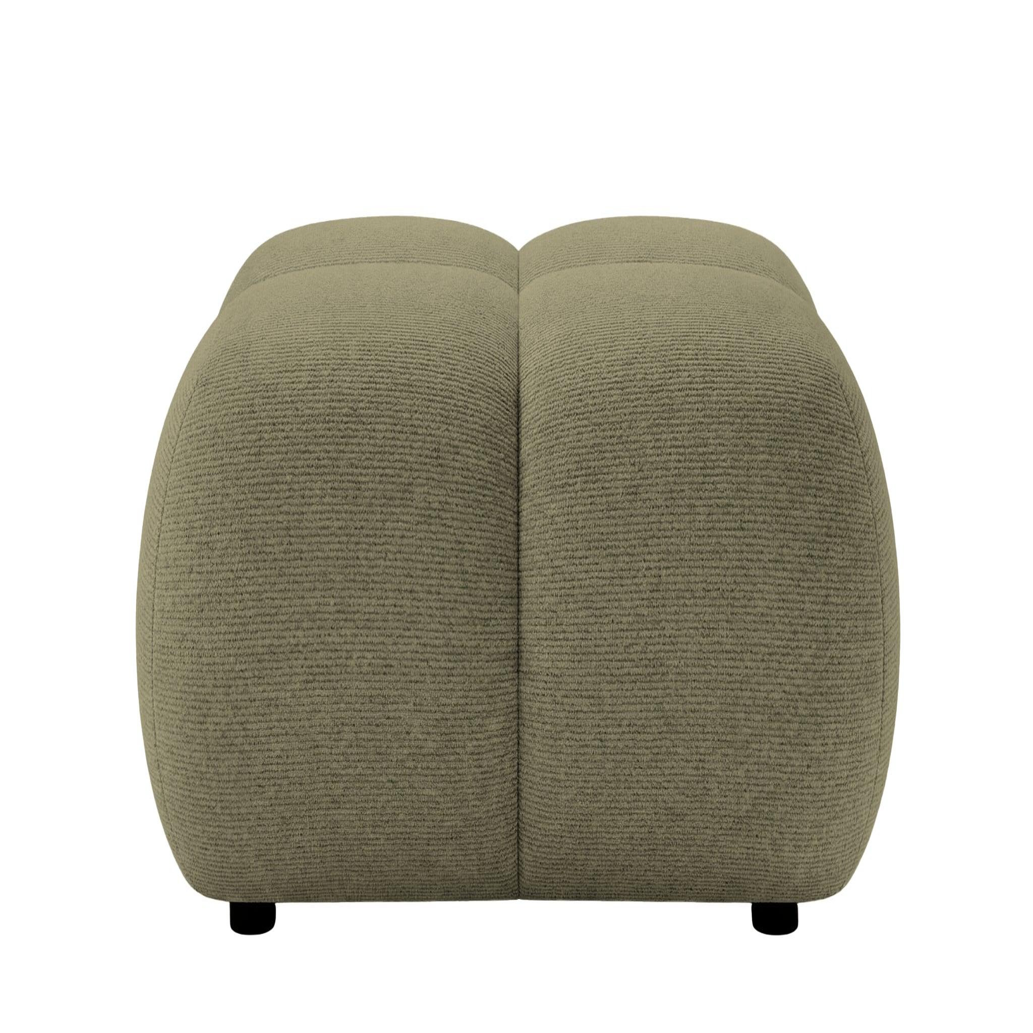 Voir la diapositive 1 : CASANOVA PARIS Constance - pouf en tissu chenille 72x72x43.5