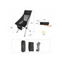 Voir la diapositive 2 : KINGCAMP Chaise de camping pliable avec grand dossier - Kingcamp - Noir - Sac de transport inclus