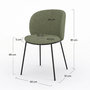 Voir la diapositive 4 : Rendez vous déco Lot de 2 chaises en tissu vert kaki, pieds métal noir-Bulle