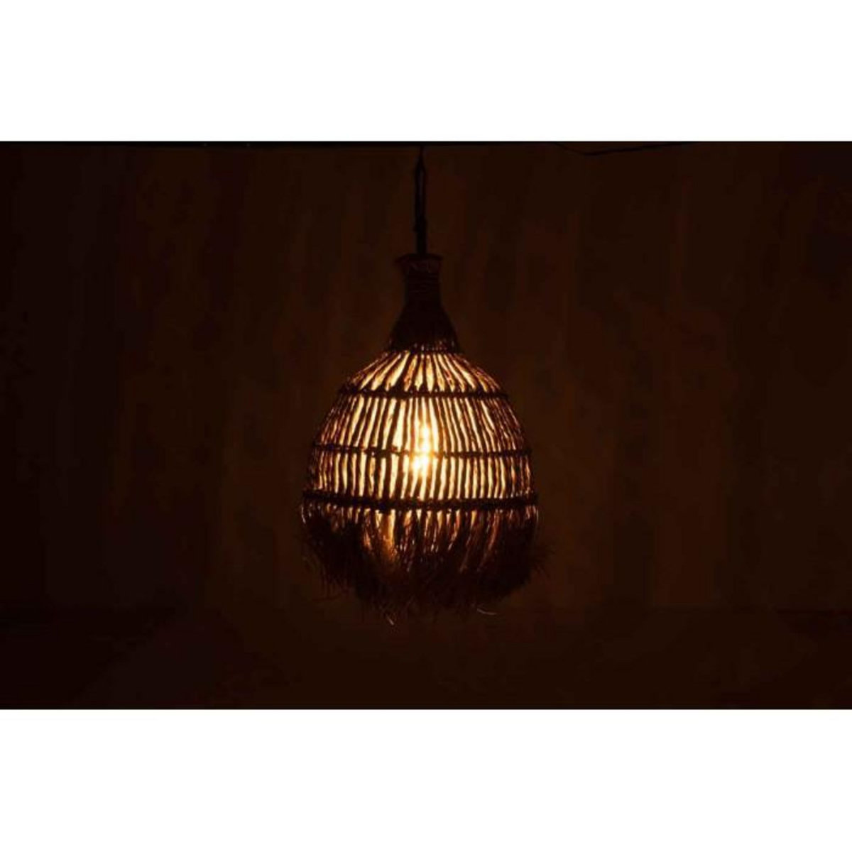 Paris Prix Lampe Suspension Design  Twist  75cm Naturel