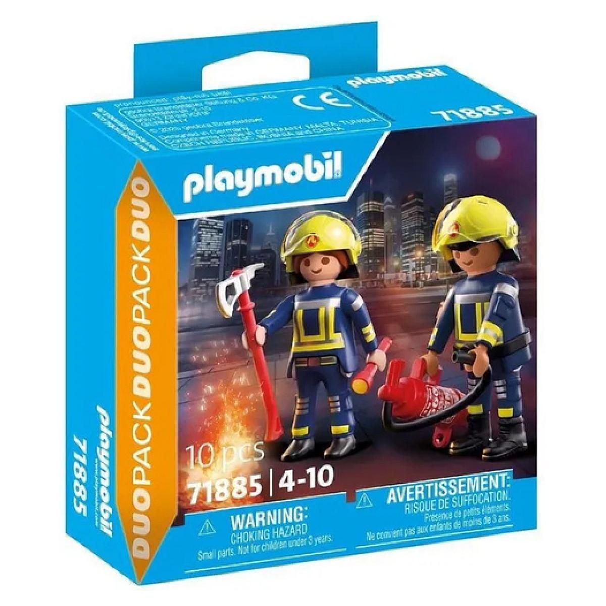 PLAYMOBIL 71885  Duo : Pompiers avec hache et extincteur