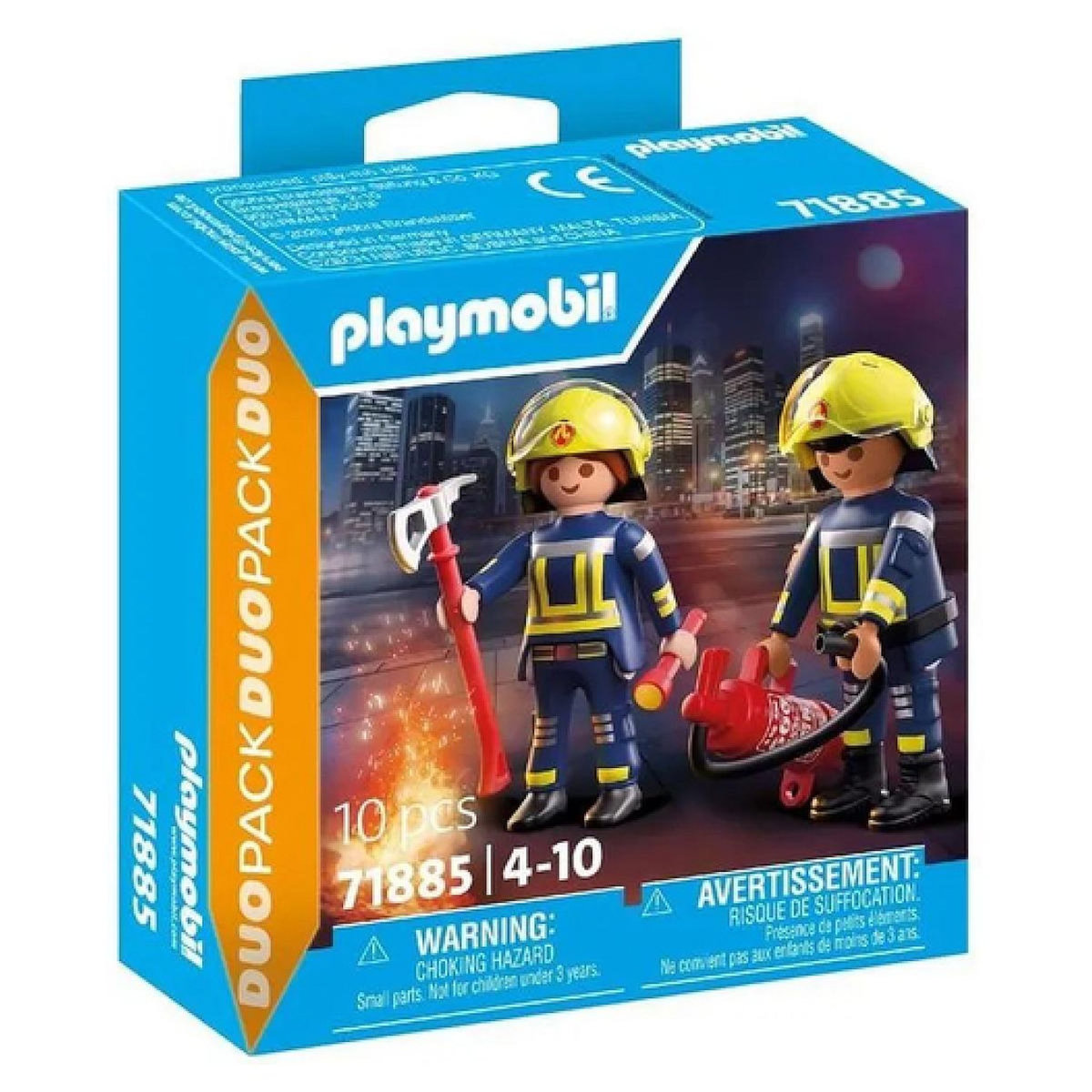 PLAYMOBIL 71885  Duo : Pompiers avec hache et extincteur