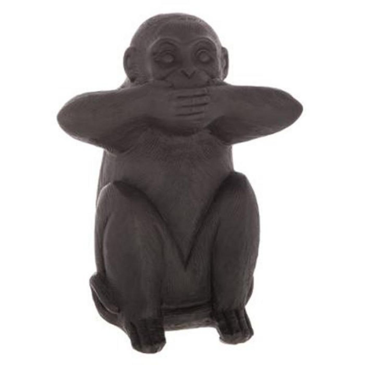 ATMOSPHERA Lot de 3 Statues Singes  Sagesse  24cm Noir