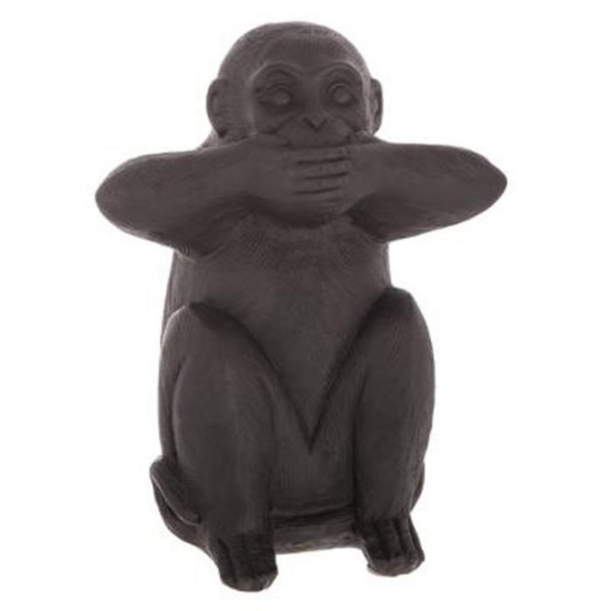 ATMOSPHERA Lot de 3 Statues Singes  Sagesse  24cm Noir