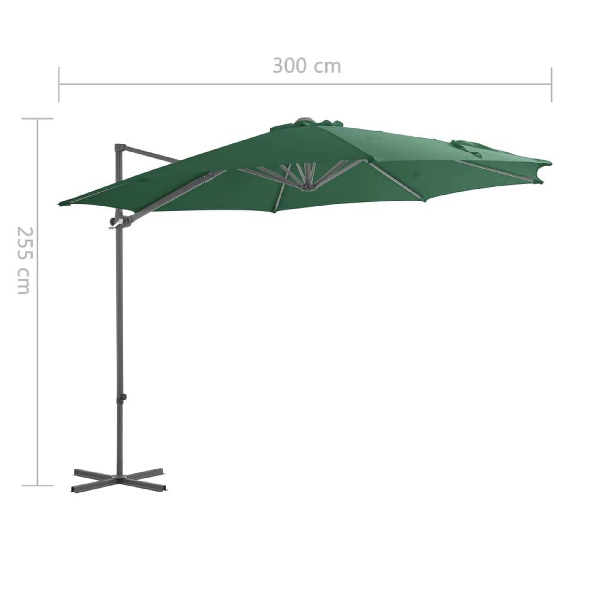 Voir la diapositive 6 : VIDAXL Parasol de jardin avec base portable vert