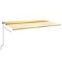 Voir la diapositive 3 : VIDAXL Auvent manuel retractable 600x350 cm Jaune et blanc
