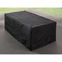 Voir la diapositive 5 : BEST MOBILIER Cuba - salon de jardin encastrable 12 places - en résine tressée - noir avec coussins gris + housse de protection