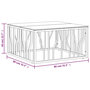 Voir la diapositive 6 : VIDAXL Table basse 80x80x40 cm acier inoxydable et verre