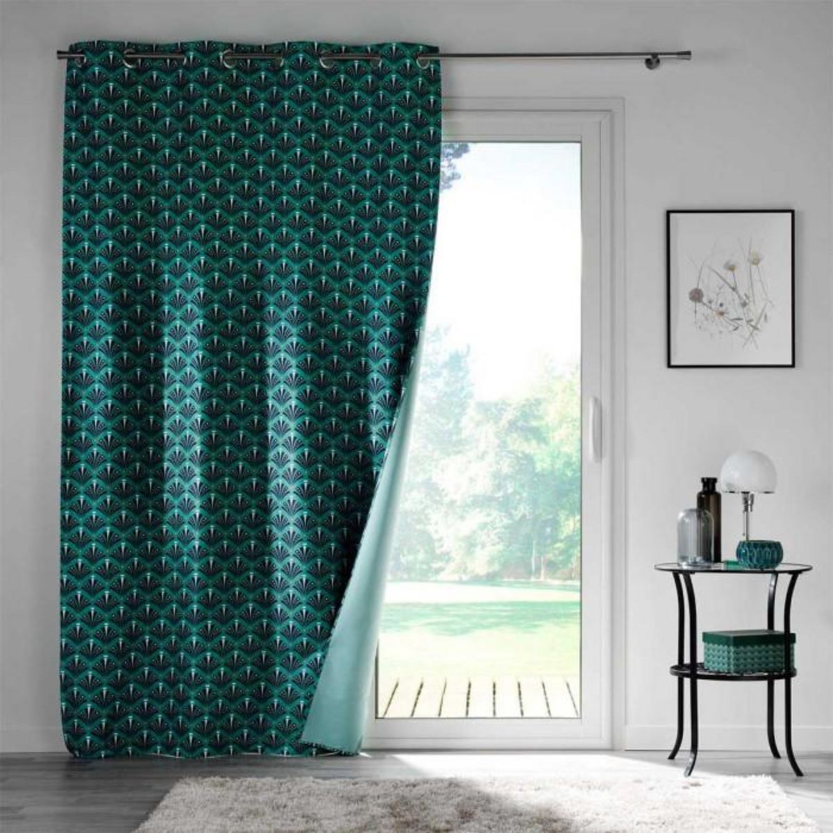 Paris Prix Rideau à Œillets Occultant  Surya  135x260cm Bleu