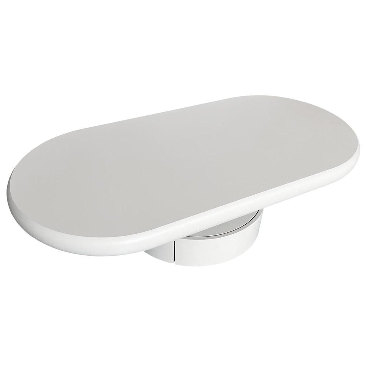 Paris Prix Table Basse Ovale Avec Tiroirs  Donna  120cm Blanc