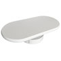 Voir la diapositive 2 : Paris Prix Table Basse Ovale Avec Tiroirs  Donna  120cm Blanc