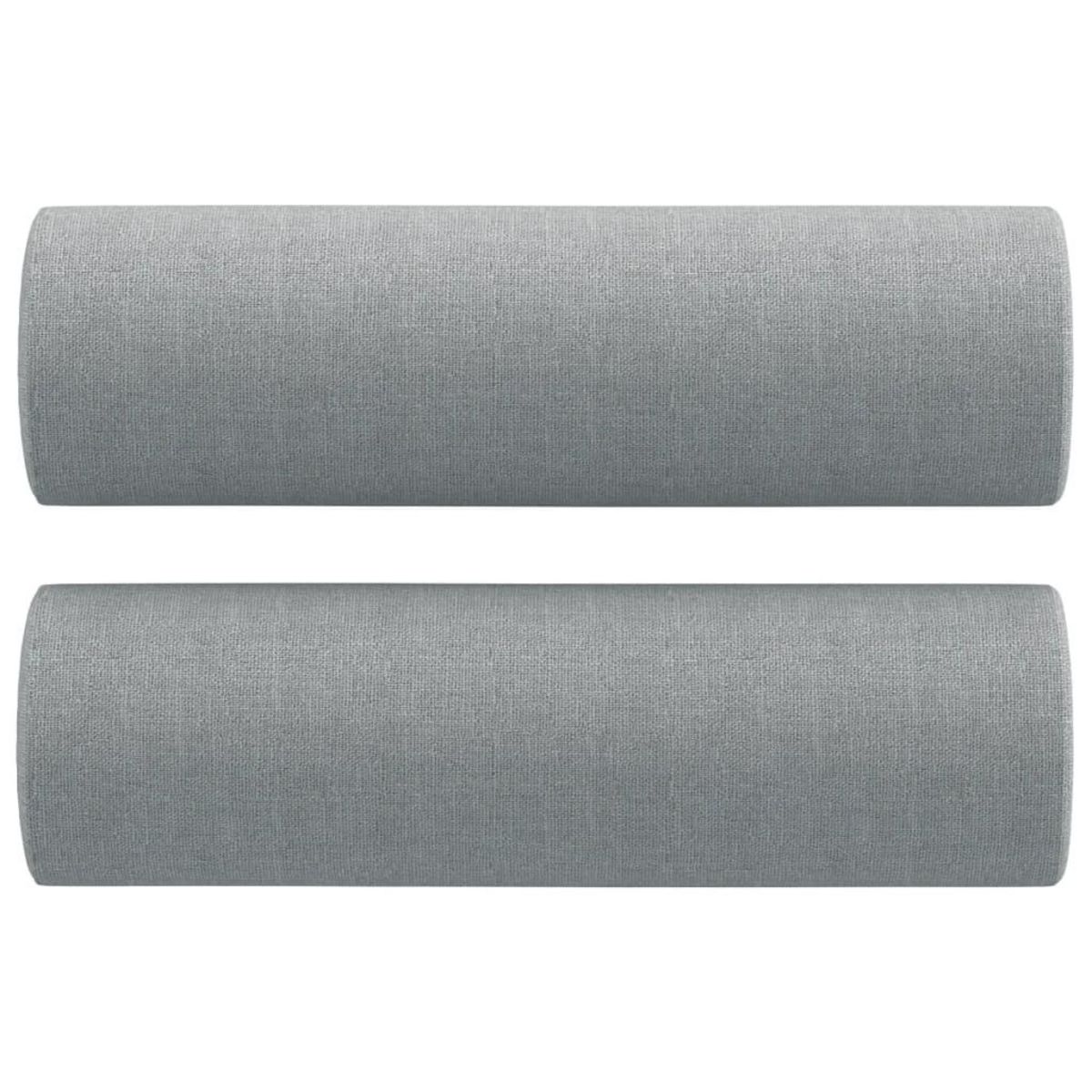 VIDAXL Ensemble de canapes 2 pcs coussins gris clair tissu