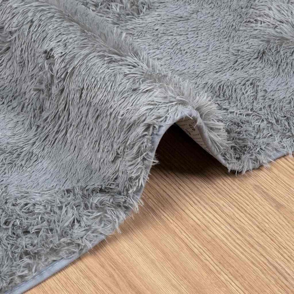 VIDAXL Tapis Shaggy a poils longs NAVARRA gris argente 130x200 cm
