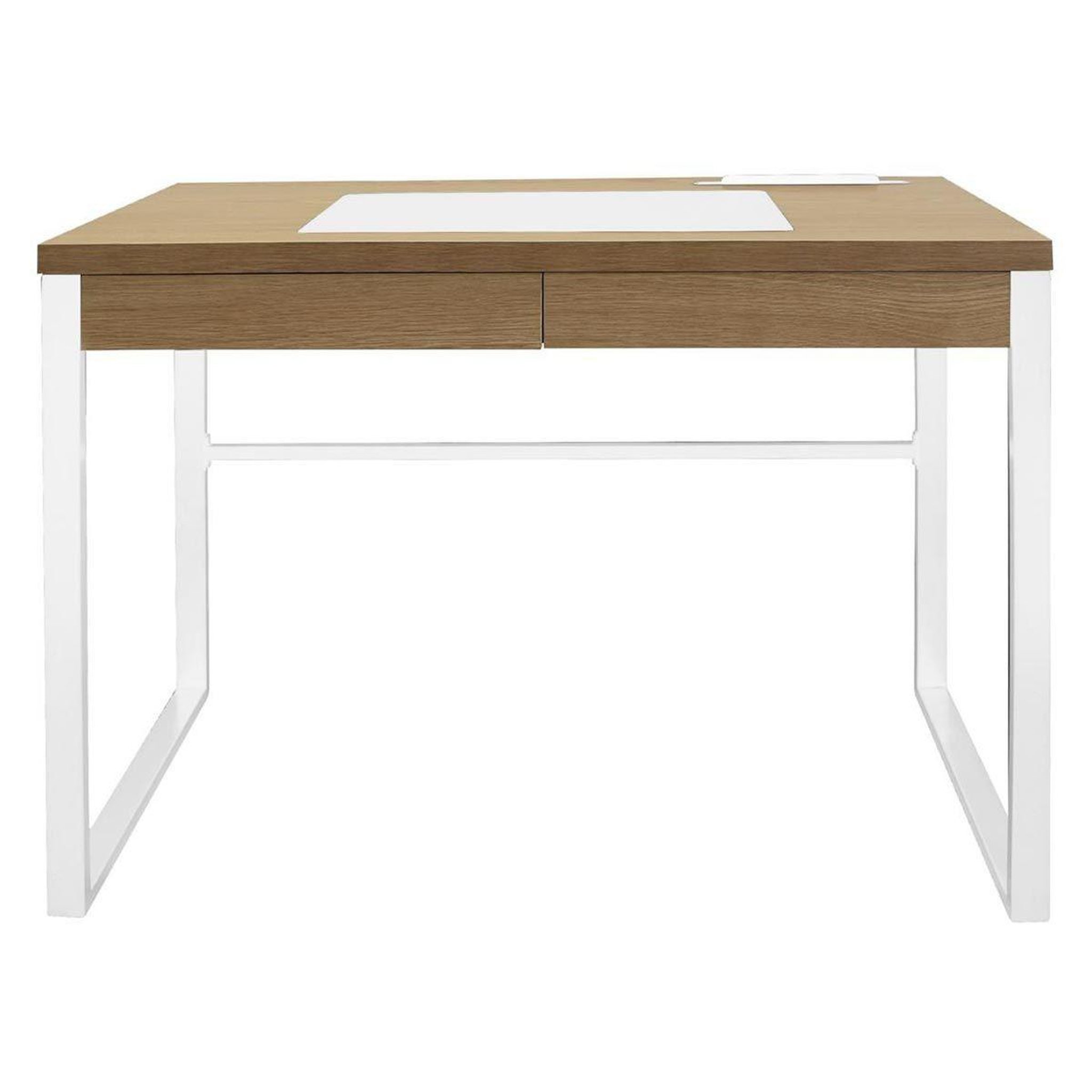 The Home Deco Factory Bureau design 1 tiroir  porqa  100cm naturel & blanc