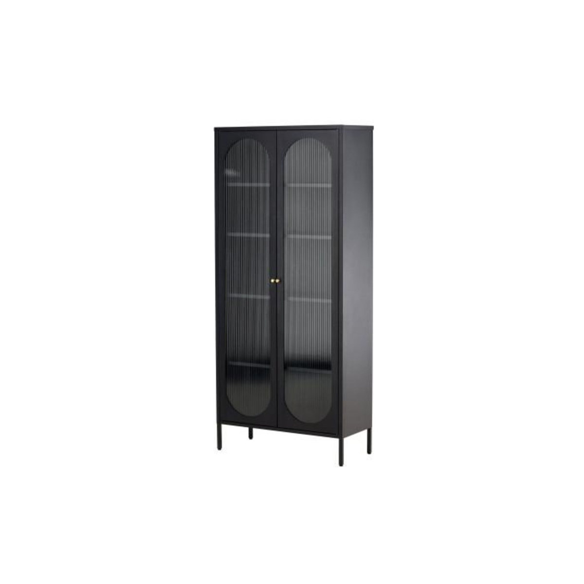 Paris Prix Vitrine Design en Métal  Lima  180cm Noir
