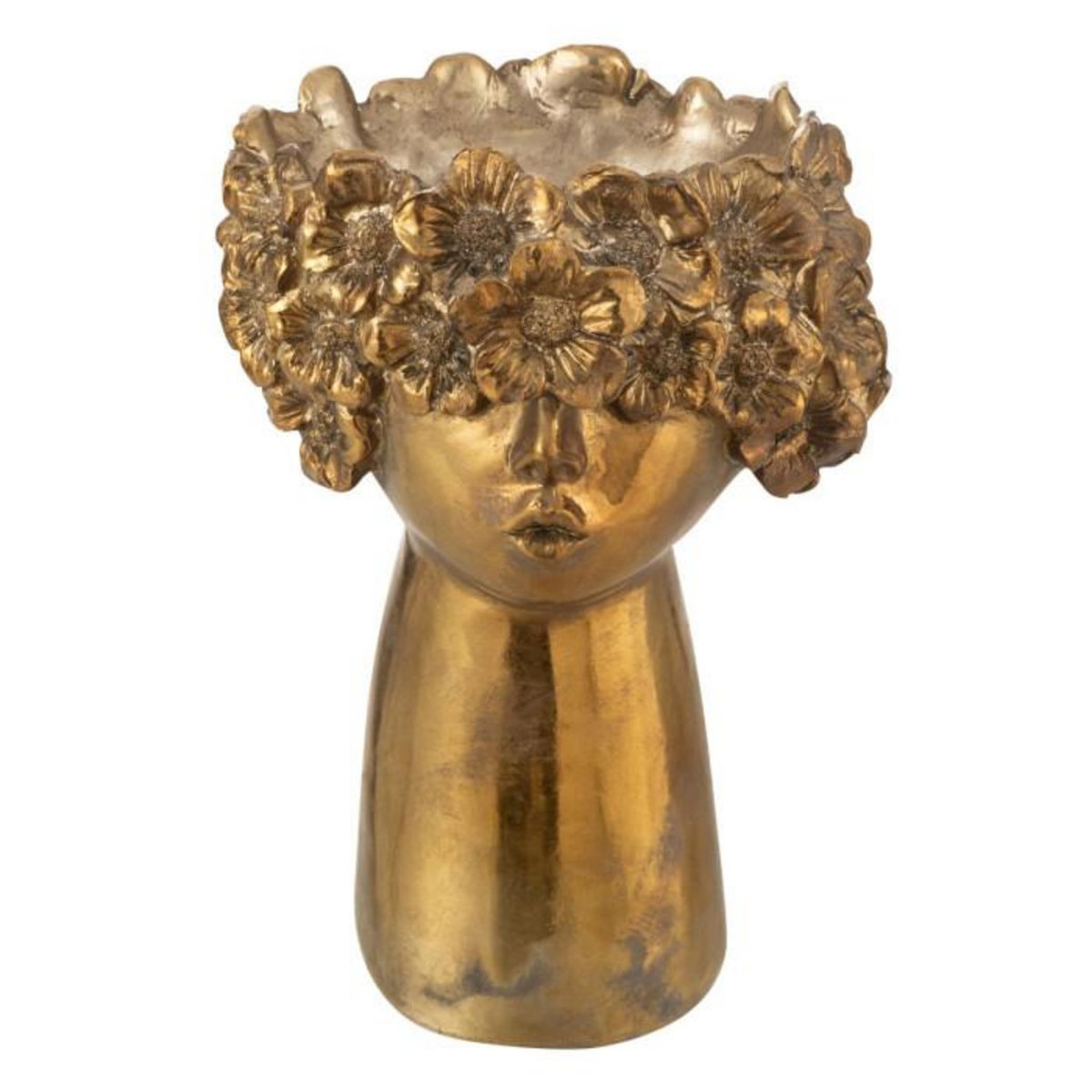 Paris Prix Cache-Pot Design Visage  Nebu  27cm Or