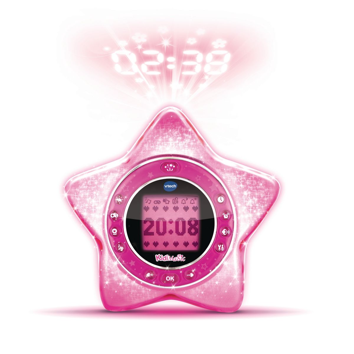 VTECH Réveil Kidimagic Starlight Rose