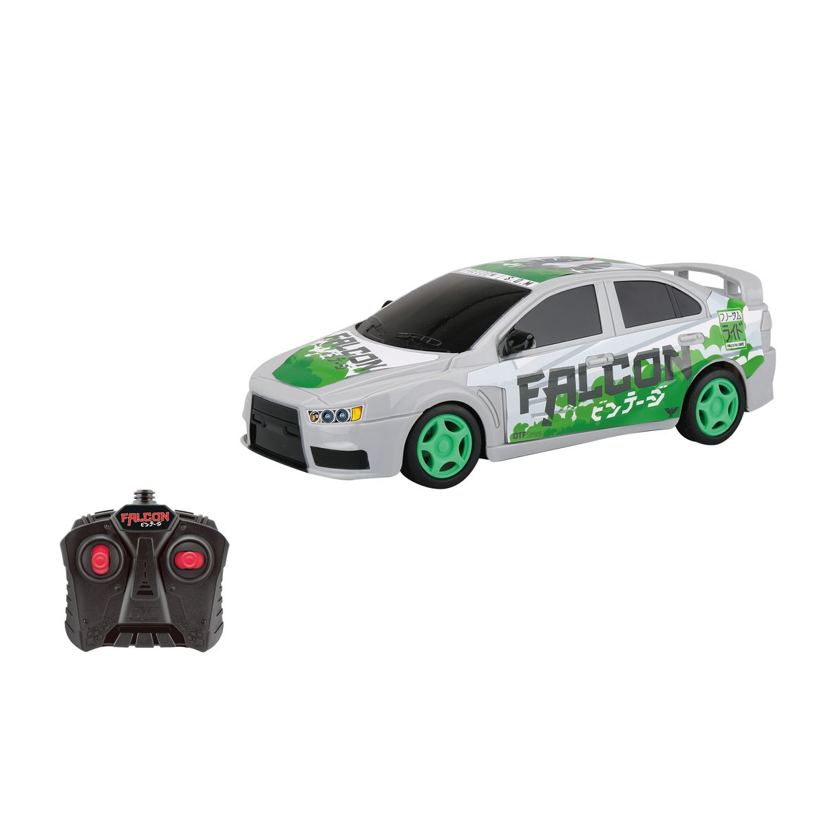 One Two Fun Voiture radiocommandée Falcon 23 cm - grise et verte