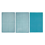 ATMOSPHERA Lot de 3 Torchons  Imprimé  45x70cm Bleu