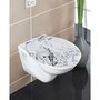 Wenko Abattant WC en MDF design marbre Onyx - Blanc