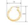 Voir la diapositive 3 : L'ATELIER D'AZUR Boucles d'Oreilles Créoles - Or Jaune - Torsadées