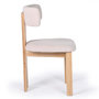 Voir la diapositive 3 : Paris Prix Chaise Design Bouclette  Keven  78cm Beige & Bois Clair