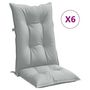 Voir la diapositive 2 : VIDAXL Coussins de chaise a dossier haut lot de 6 gris clair melange