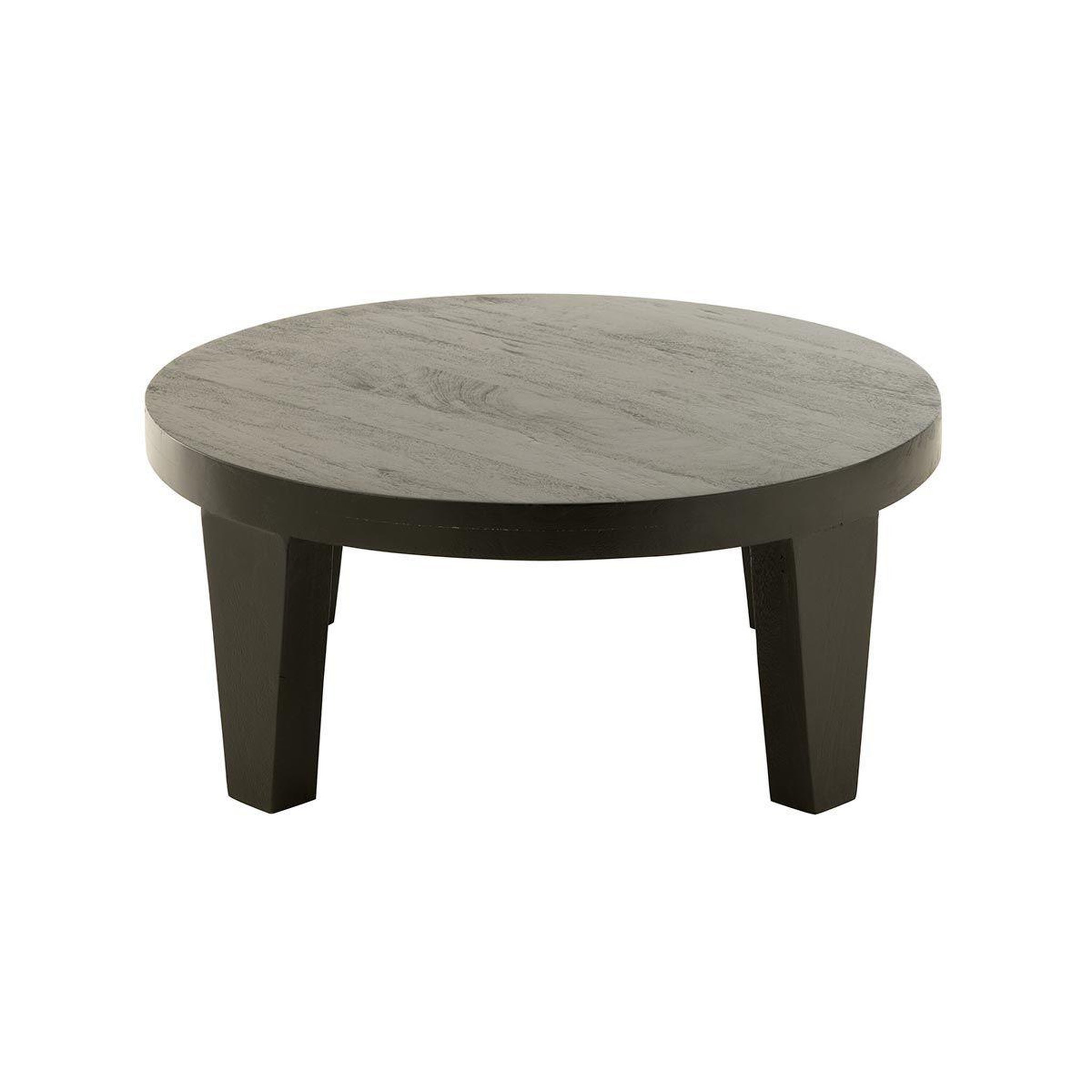 Voir la diapositive 2 : J-LINE Table basse en bois  reggie  80cm noir