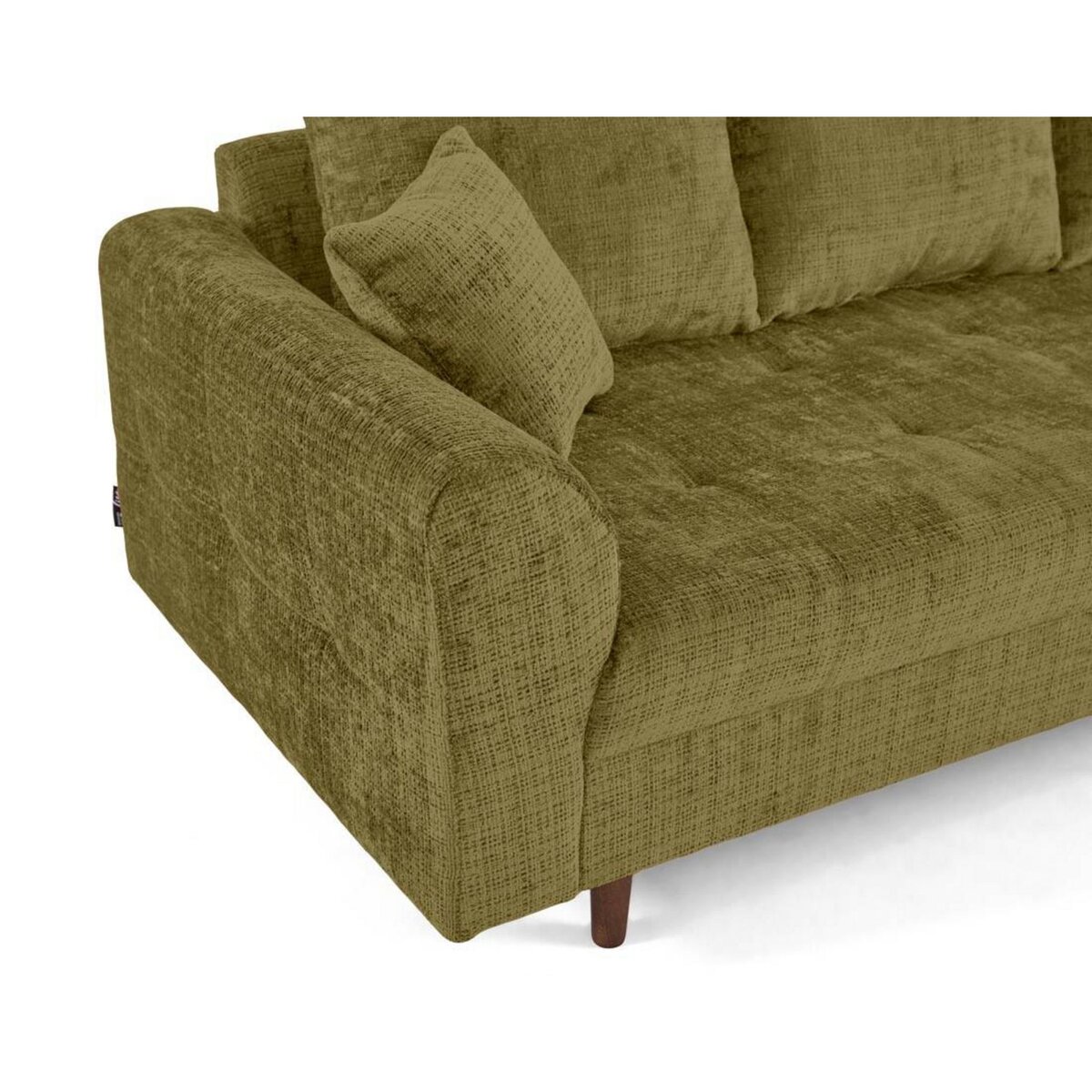 LISA DESIGN Rune - canapé droit 3 places en velours texturé