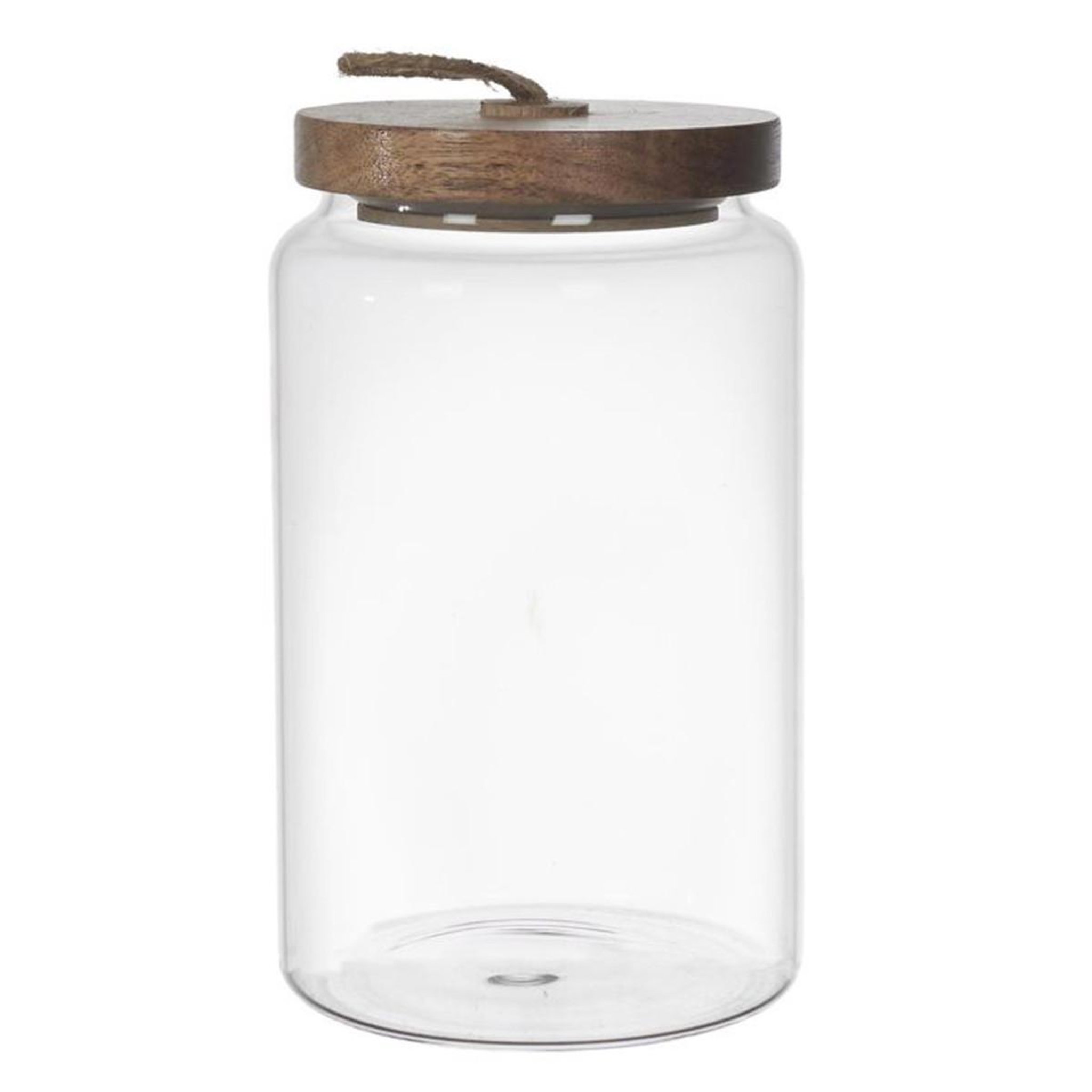 The Home Deco Factory Bocal de conservation  acacia  1,05l transparent