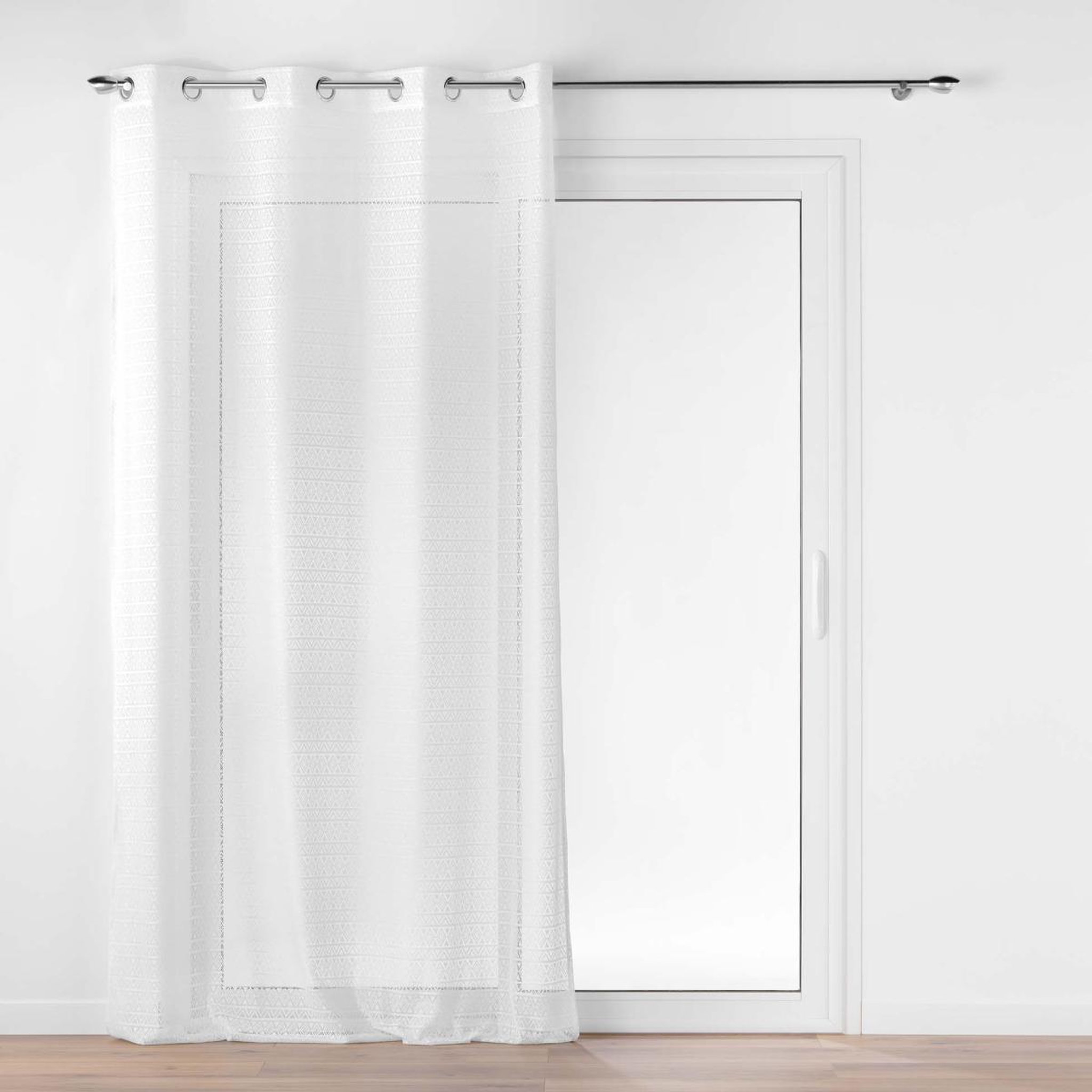 Douceur d'Intérieur Rideau voilage à œillets maille  naomie  140x280cm blanc