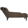 Voir la diapositive 5 : VIDAXL Fauteuil long et coussin/accoudoir droit gris fonce similicuir