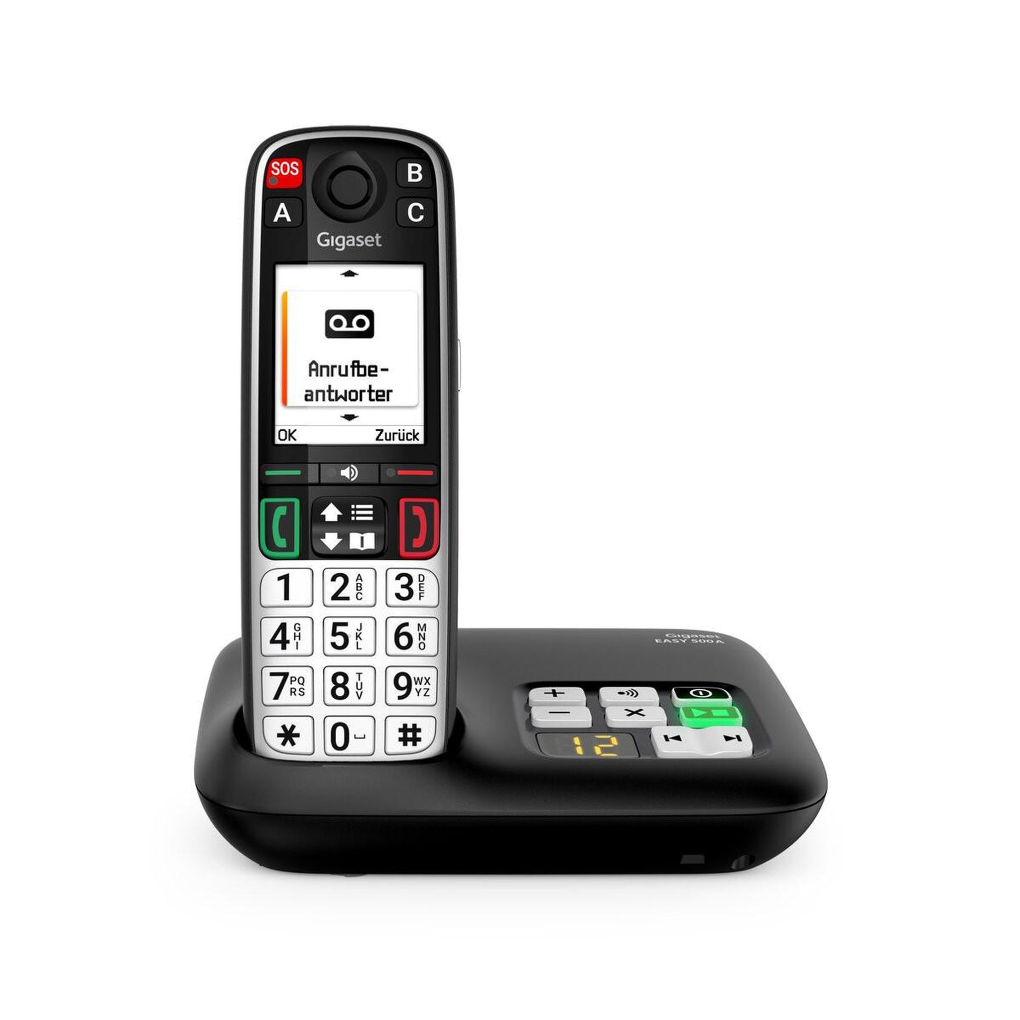 Voir la diapositive 3 : GIGASET Gigaset EASY 500A Téléphone analog/dect Identification de l'appelant Noir, Argent