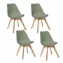 ATMOSPHERA Lot de 4 chaises design scandinave Baya - Vert
