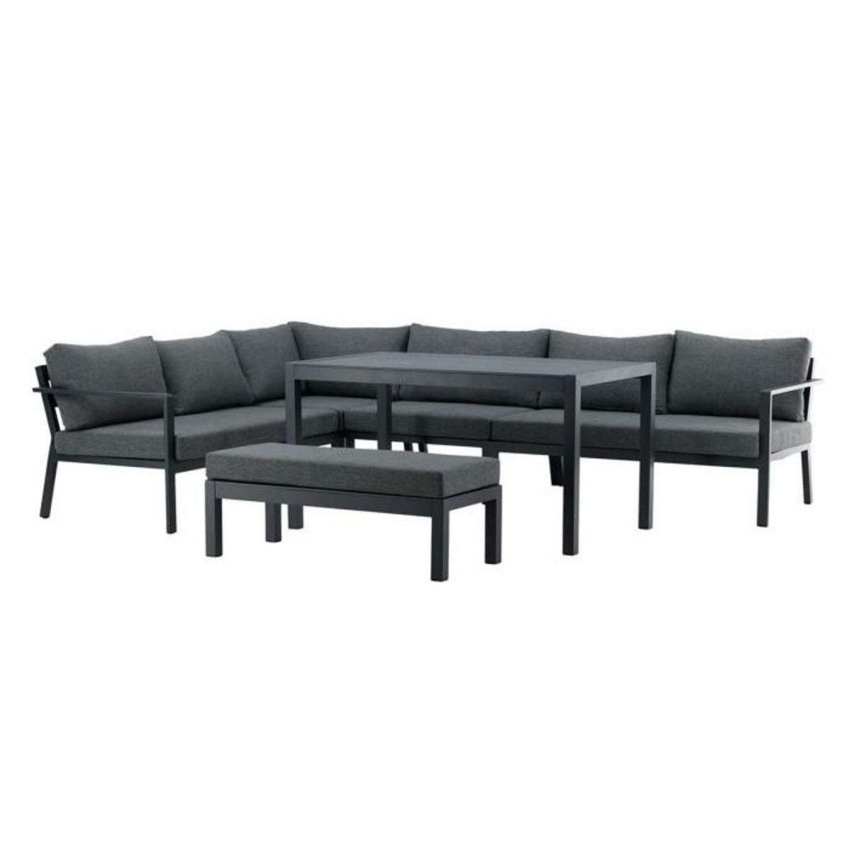 Paris Prix Salon d'Angle de Jardin  Ramos  294cm Noir