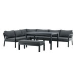 Paris Prix Salon d'Angle de Jardin  Ramos  294cm Noir