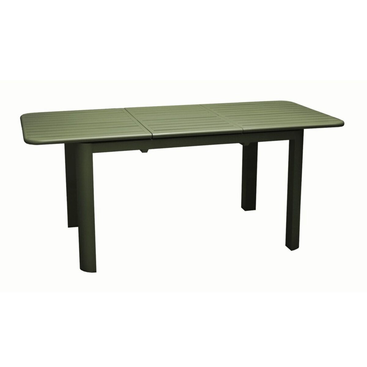 Proloisirs Table de jardin rectangulaire Eos en aluminium extensible - vert 130/180 cm