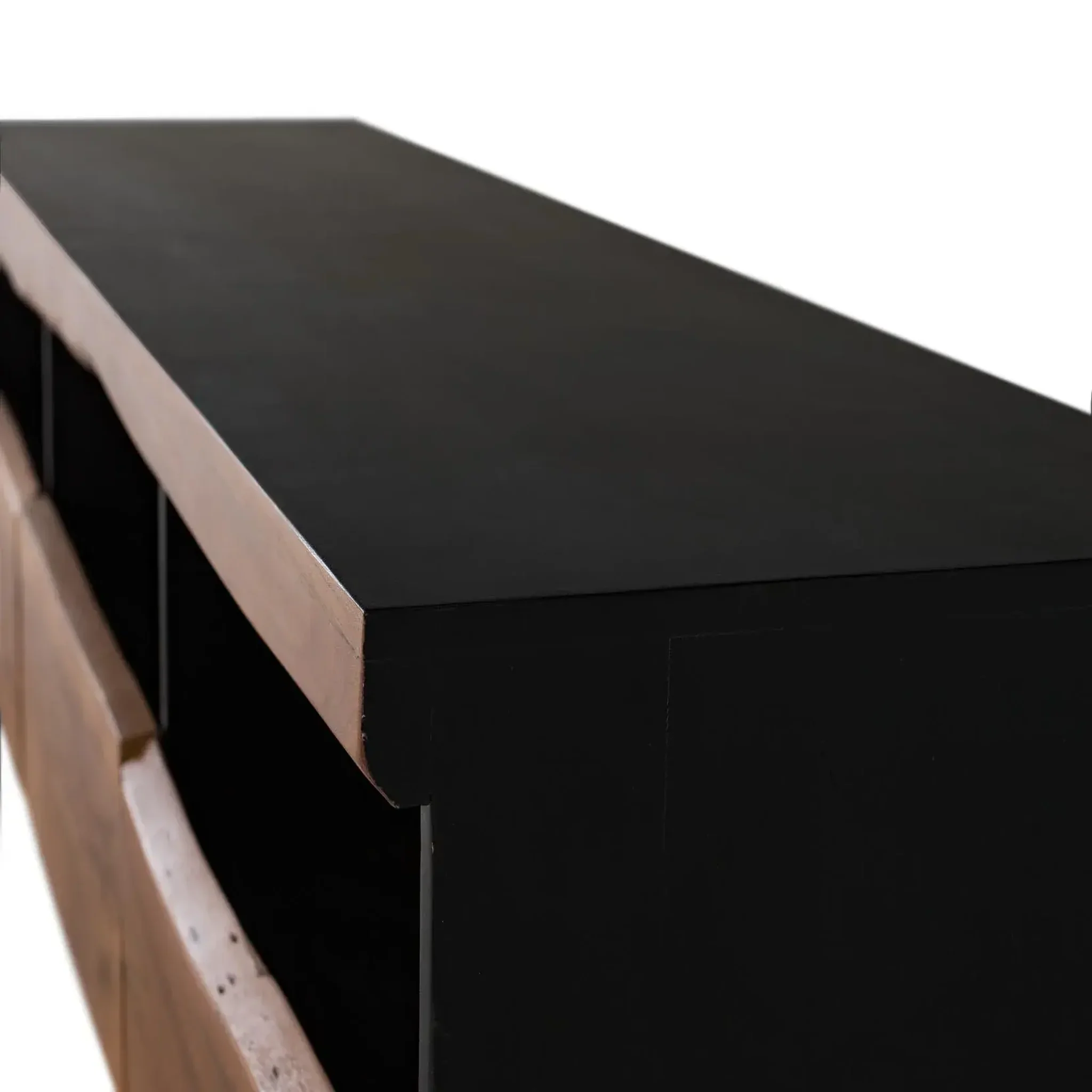 Voir la diapositive 3 : GINER Y COLOMER SL Meuble tv en bois d'acacia 180 cm style rustique moderne