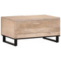 Voir la diapositive 4 : VIDAXL Table basse blanc 80x51x40 cm bois de manguier massif