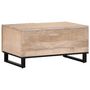 Voir la diapositive 4 : VIDAXL Table basse blanc 80x51x40 cm bois de manguier massif