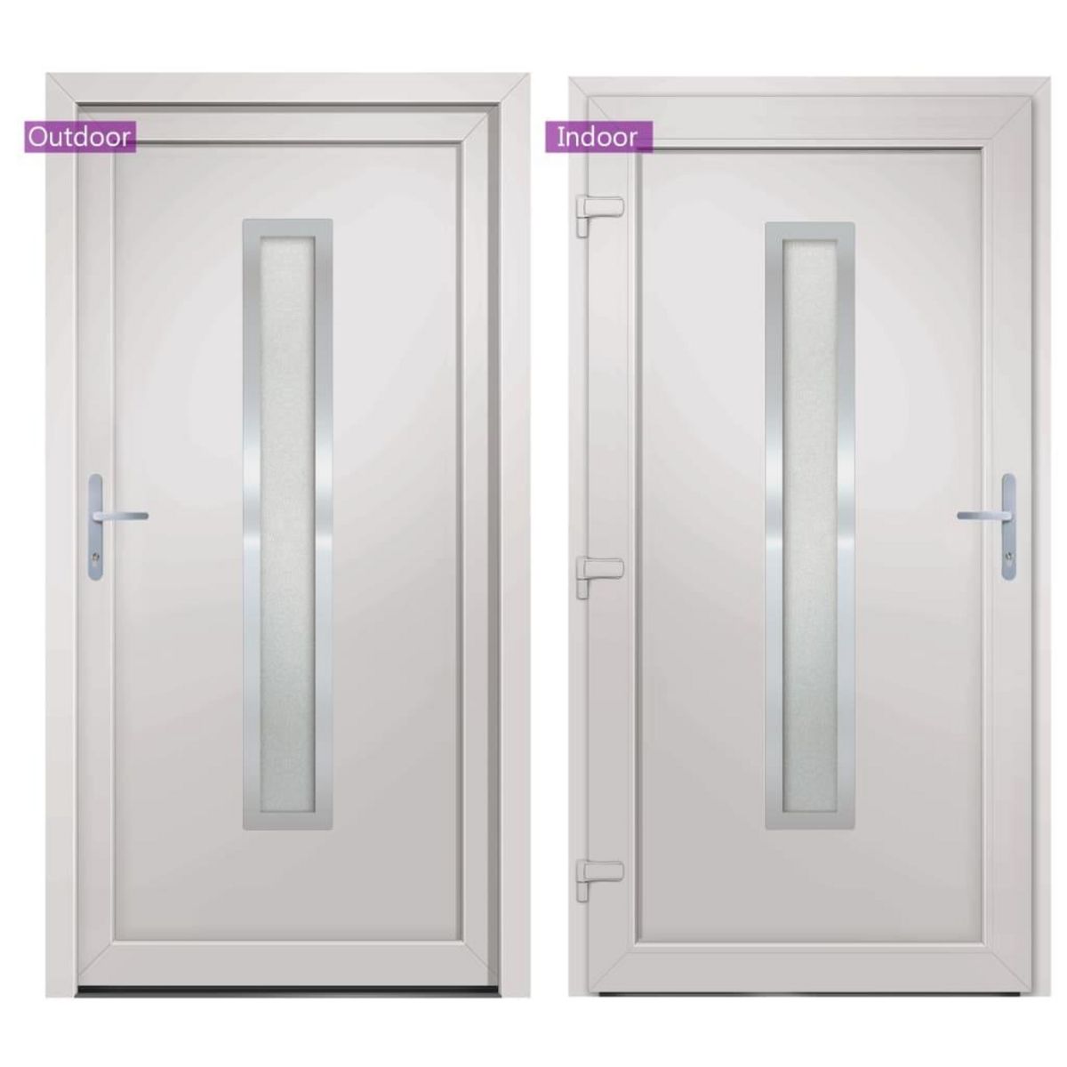 VIDAXL Porte d'entree Blanc 108x208 cm PVC