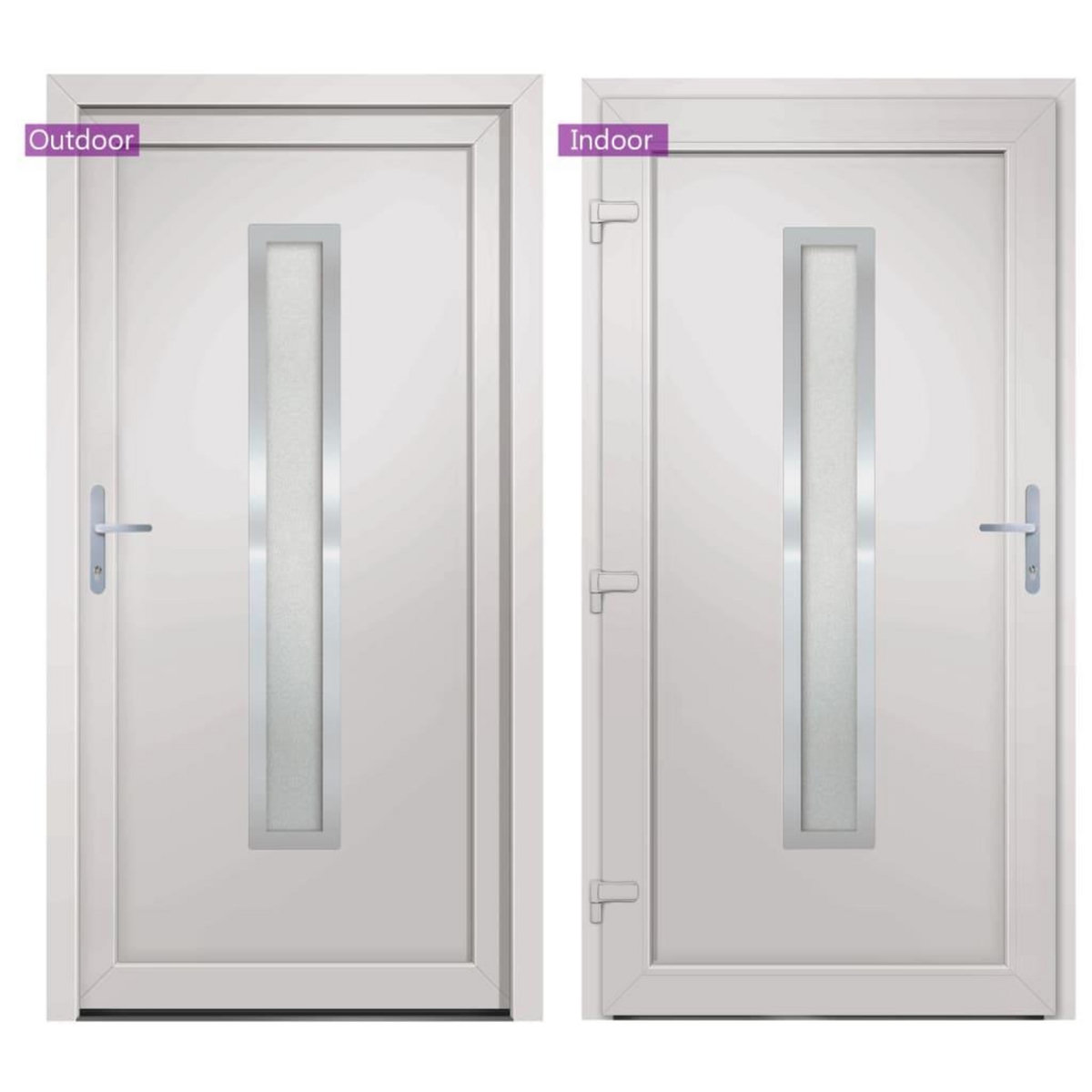 VIDAXL Porte d'entree Blanc 108x208 cm PVC