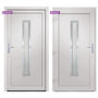Voir la diapositive 5 : VIDAXL Porte d'entree Blanc 108x208 cm PVC