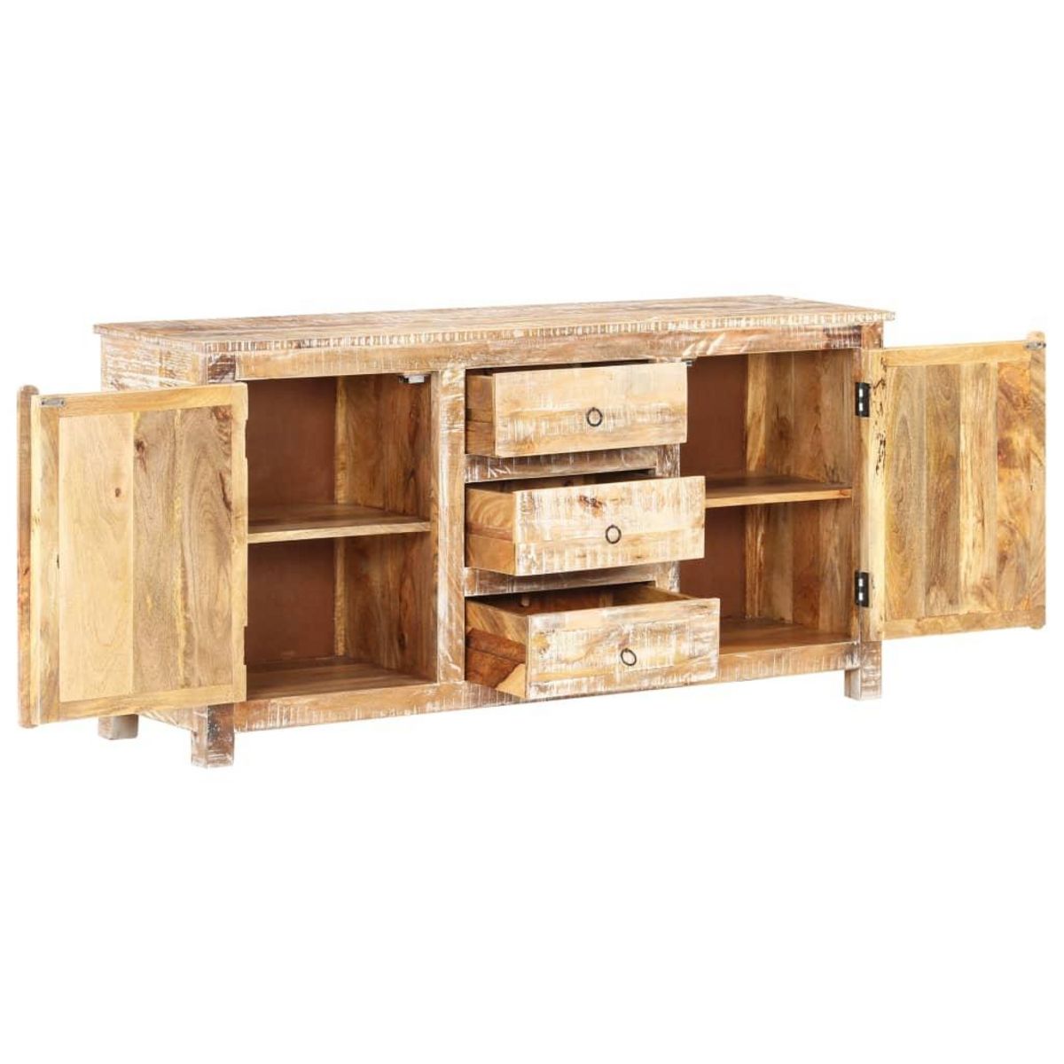 VIDAXL Buffet 151x40x75 cm Bois d'acacia brut
