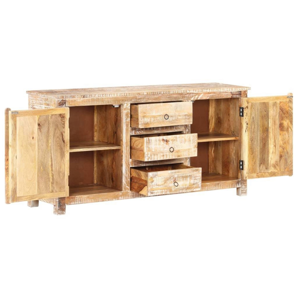 VIDAXL Buffet 151x40x75 cm Bois d'acacia brut