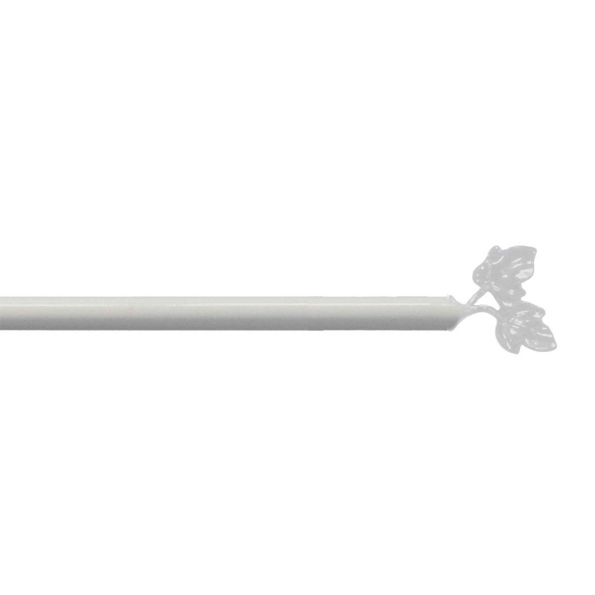 Douceur d'Intérieur Tringle déco extensible  feuillina  80-110cm blanc