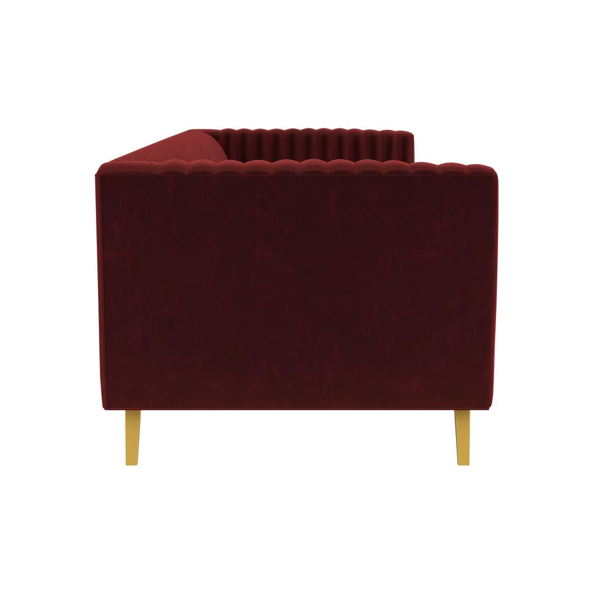 Rendez vous déco Canapé 3 places en velours vert foncé - Gatsby