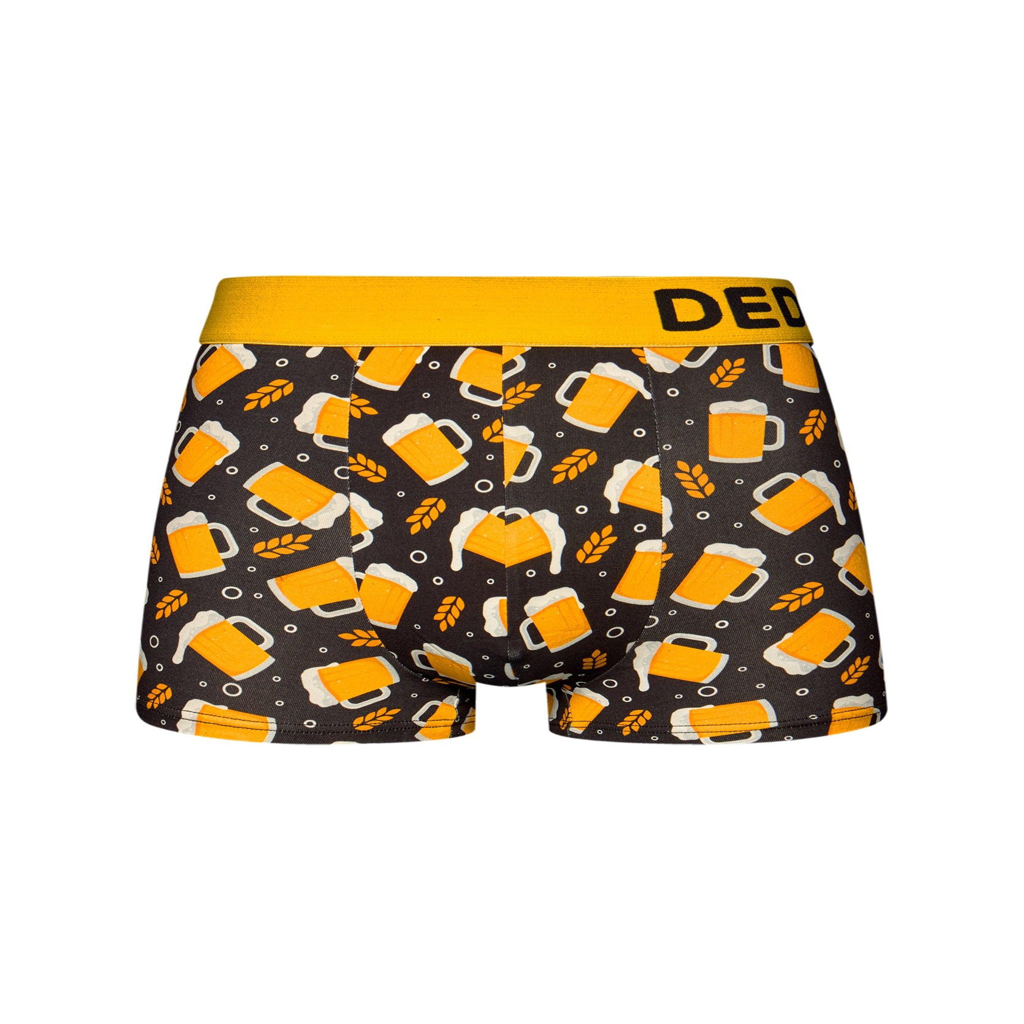 DEDOLES Boxer court homme bière savoureuse. Coloris disponibles : Jaune
