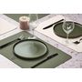 Voir la diapositive 2 : BJORN Set de table rectangulaire réversible - 6 pièces - Cuir recyclé blanc crème et vert de gris